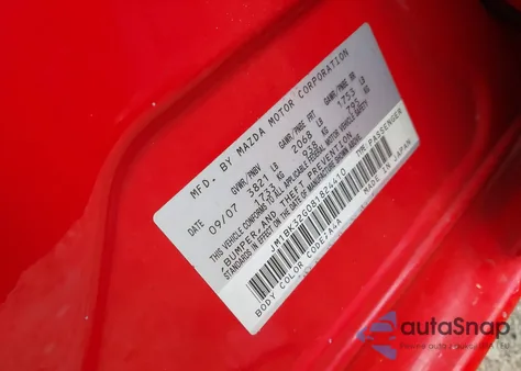 2008 Mazda Mazda3 I из США, поврежденный, VIN JM1BK32G081824410